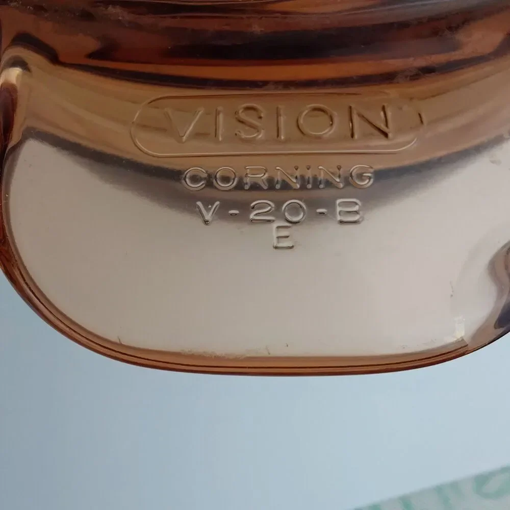 Vision Corning Glass Cookware Double Boiler 3 Piece Amber 1.5 L. #6